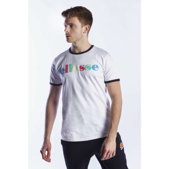 ביגוד אלסה לגברים Ellesse MOA TEE - לבן הדפס