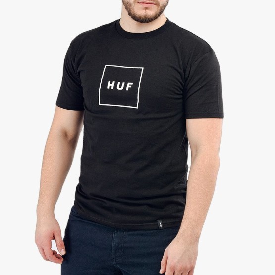 חולצת טי שירט HUF לגברים HUF Box Logo - ירוק