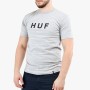 חולצת טי שירט HUF לגברים HUF Original Logo - אפור בהיר