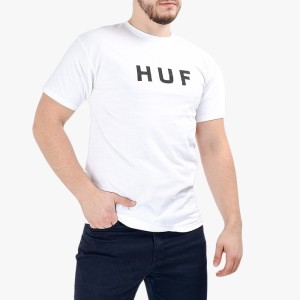 חולצת T HUF לגברים HUF Original Logo - לבן