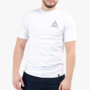 סווטשירט HUF לגברים HUF Triple Triangle - לבן