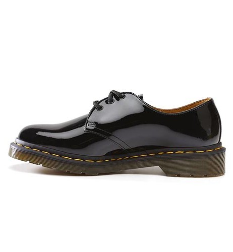 black patent doc martens womens