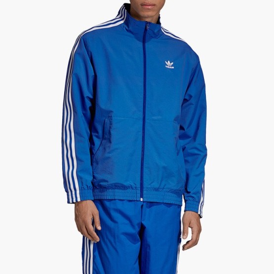 ביגוד אדידס לגברים Adidas Lock Up Logo Track Top - כחול