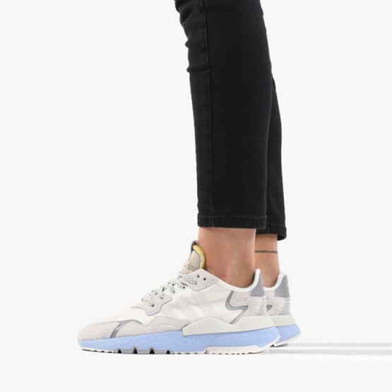 נעלי סניקרס אדידס לנשים Adidas Originals Nite Jogger - לבן/ כחול