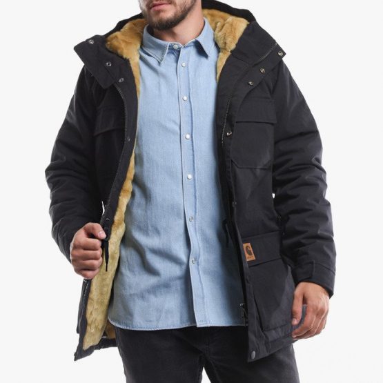 ביגוד קארהארט לגברים Carhartt WIP Mentley Jacket - שחור