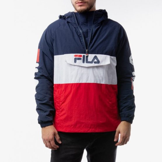 ביגוד פילה לגברים Fila Ladislaus Anorak - לבן  כחול  אדום