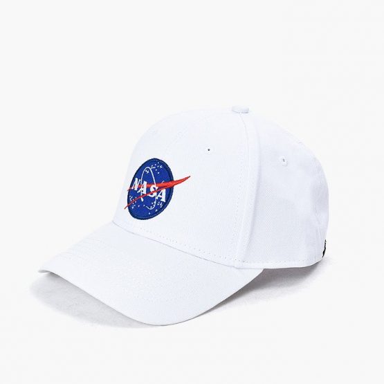 כובע אלפא אינדסטריז לגברים Alpha Industries Nasa Cap - לבן