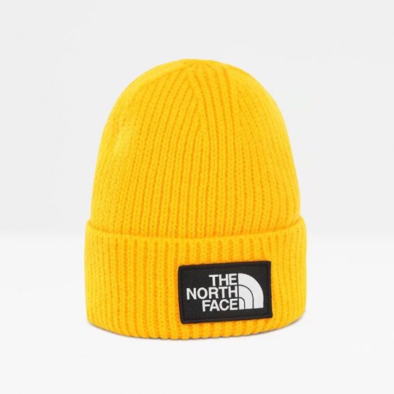 ביגוד דה נורת פיס לגברים The North Face Logo Box - צהוב