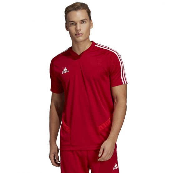 חולצת אימון אדידס לגברים Adidas TIRO 19  - אדום יין