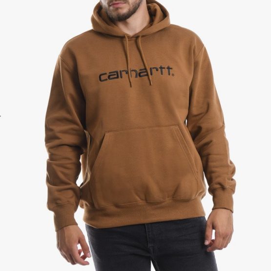 ביגוד קארהארט לגברים Carhartt WIP Hooded Hamilton - חום