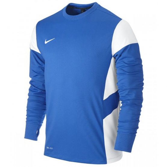 ביגוד נייק לגברים Nike Bluza  LS Academy 14 Midlayer  - כחול/לבן