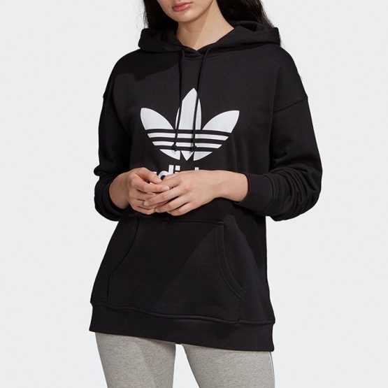 סווטשירט אדידס לנשים Adidas Originals Trefoil Hoodie - שחור