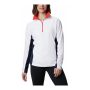 סווטשירט קולומביה לנשים Columbia Glacial 4 Half Zip - לבן הדפס
