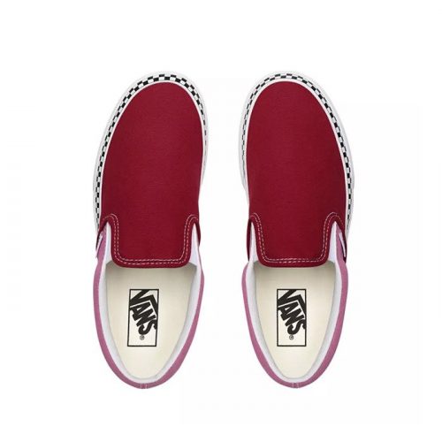 vans classic slip on burgundy