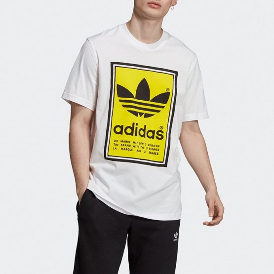 ביגוד Adidas Originals לגברים Adidas Originals Filled Label - לבן