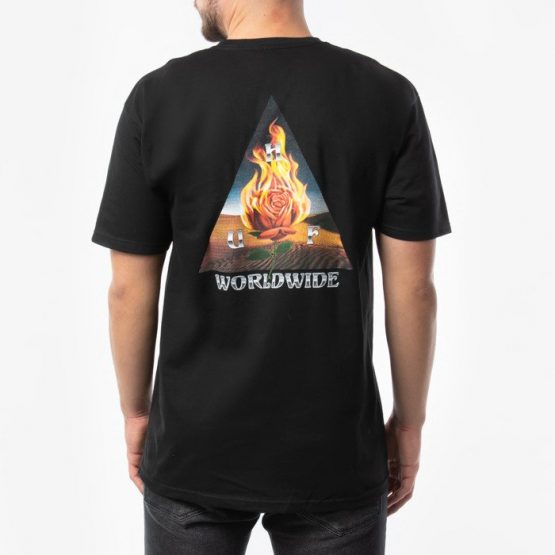ביגוד HUF לגברים HUF Ember Rose Triple Triangle - שחור