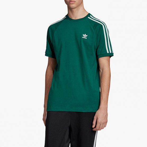 ביגוד Adidas Originals לגברים Adidas Originals 3-Stripes Tee - ירוק