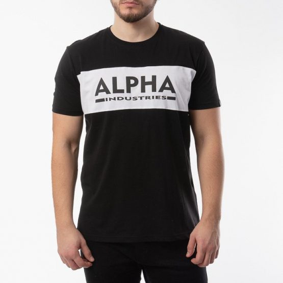 חולצת טי שירט אלפא אינדסטריז לגברים Alpha Industries Inlay T - שחור