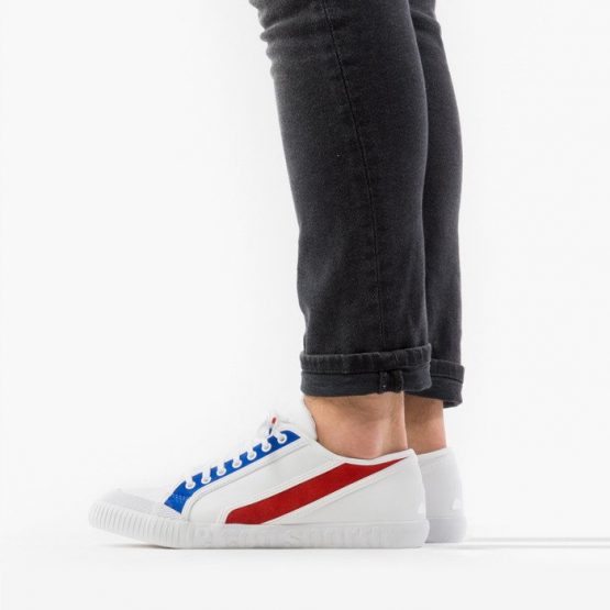 נעלי סניקרס לה קוק ספורטיף לגברים Le Coq Sportif Tricolore - לבן  כחול  אדום