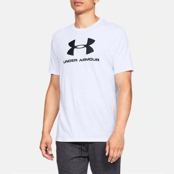 חולצת טי שירט אנדר ארמור לגברים Under Armour Sportstyle Logo - לבן