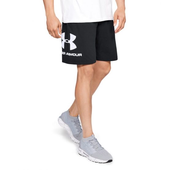 מכנס ספורט אנדר ארמור לגברים Under Armour Sportsyle Cotton Logo - שחור