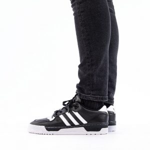 נעלי סניקרס אדידס לגברים Adidas Originals Rivalry Low - שחור/לבן