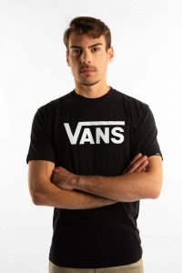 חולצת T ואנס לגברים Vans CLASSIC - שחור/לבן