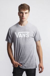חולצת T ואנס לגברים Vans CLASSIC HEAT ATHLETIC - אפור בהיר