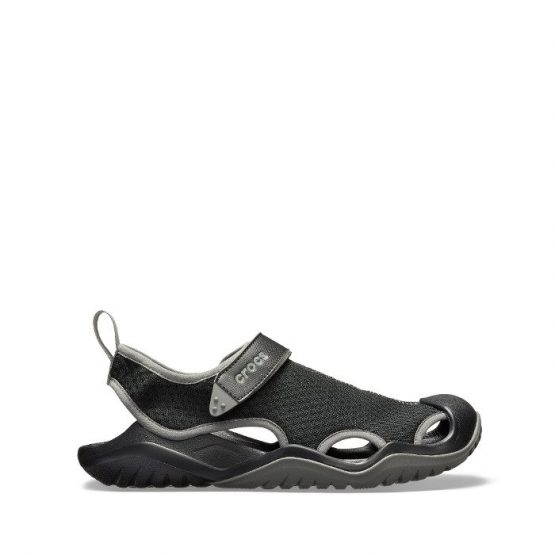 נעליים Crocs לגברים Crocs Swiftwater Mesh Deck Sandal - שחור