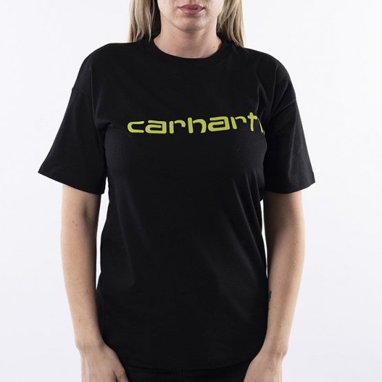 חולצת T קארהארט לנשים Carhartt WIP Script - שחור/צהוב