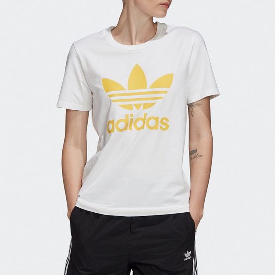 חולצת טי שירט אדידס לנשים Adidas Originals TREFOIL TEE - לבן