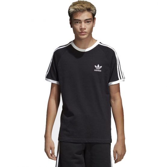 חולצת T אדידס לגברים Adidas Originals 3-Stripes - שחור