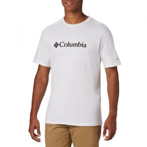 חולצת טי שירט קולומביה לגברים Columbia CSC Basic Logo - לבן