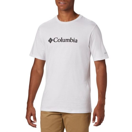 חולצת טי שירט קולומביה לגברים Columbia CSC Basic Logo - לבן