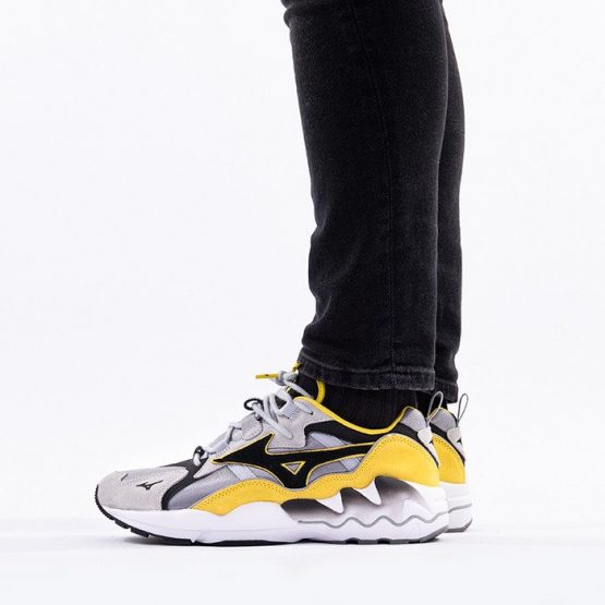 נעליים מיזונו לגברים Mizuno Wave Rider 1S - אפור/צהוב
