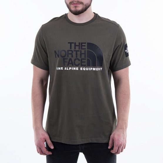 חולצת T דה נורת פיס לגברים The North Face S/S Fine Alpine 2 - ירוק