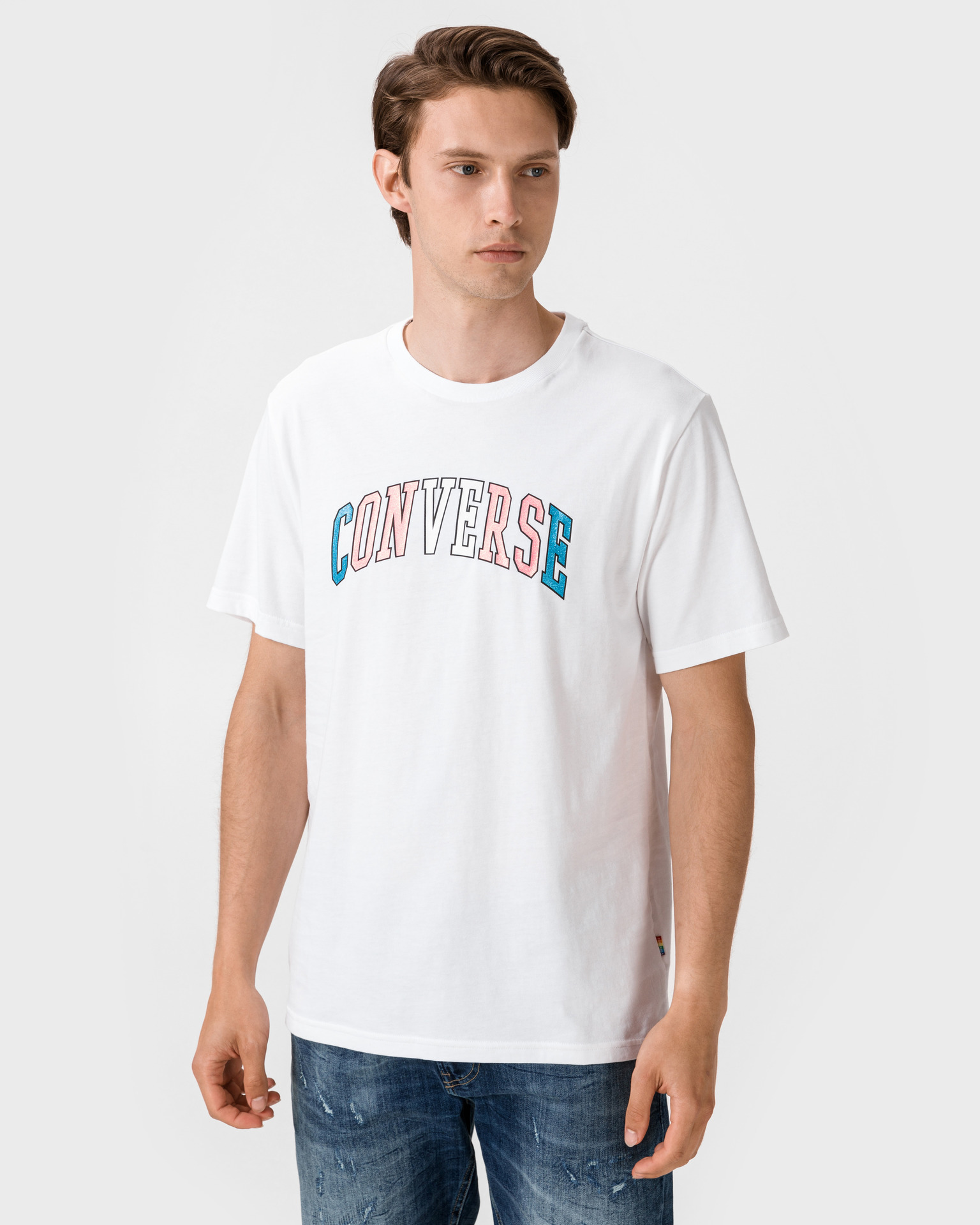 חולצת T קונברס לגברים Converse Pride Tee - לבן
