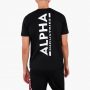 חולצת טי שירט אלפא אינדסטריז לגברים Alpha Industries Backrpint - שחור