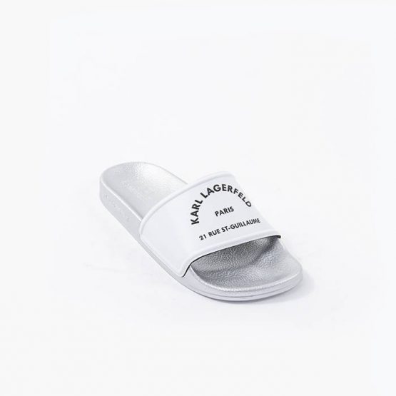נעליים קרל לגרפלד לנשים Karl Lagerfeld Kondo II Maison  Slide - לבן