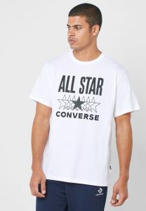 חולצת T קונברס לגברים Converse All Star SS Tee - לבן
