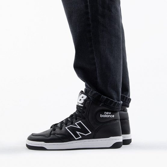 נעלי סניקרס ניו באלאנס לגברים New Balance BB480 - שחור/לבן