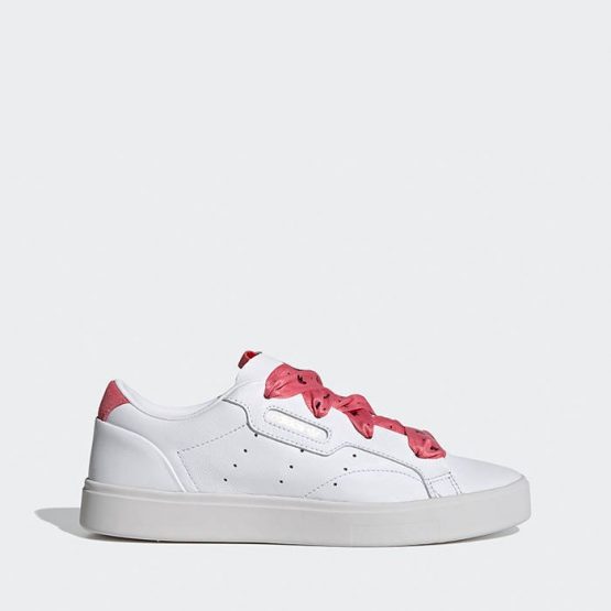 נעלי סניקרס אדידס לנשים Adidas SLEEK - לבן/אדום