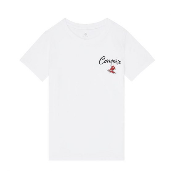 חולצת T קונברס לנשים Converse OUT CLASSIC - לבן