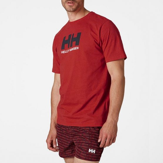 חולצת T הלי הנסן לגברים Helly Hansen Logo - אדום