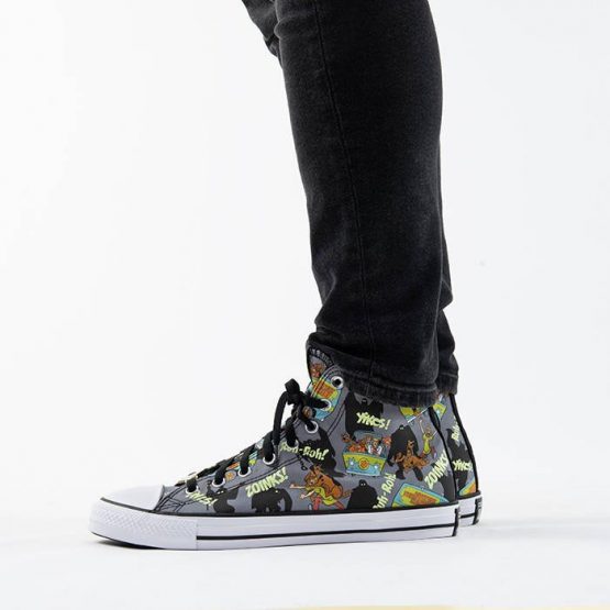 נעליים קונברס לגברים Converse x Scooby-Doo Chuck Taylor All Star High Top Glow In The Dark - צבעוני כהה