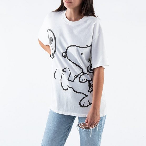 חולצת T ליוויס לנשים Levi's x Peanuts Snoopy Soccer - לבן