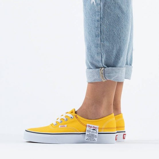 נעלי סניקרס ואנס לנשים Vans Ua Authentic Hc DIY - צהוב
