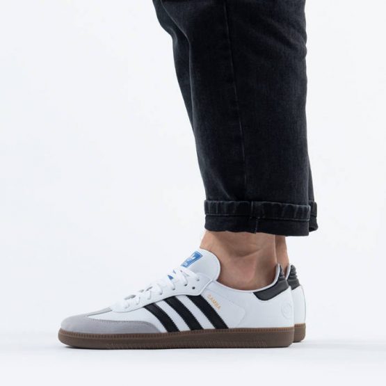 נעלי סניקרס אדידס לגברים Adidas Originals Samba Vegan - לבן