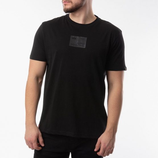 חולצת T אלפא אינדסטריז לגברים Alpha Industries Rubber Patch T - שחור