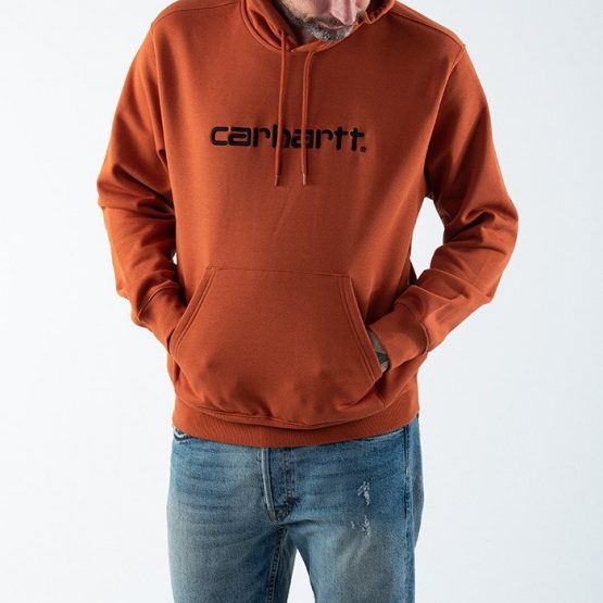סווטשירט קארהארט לגברים Carhartt WIP Hooded  Sweatshirt - כתום